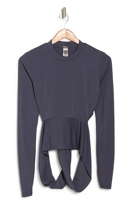 Wrap Front Long Sleeve Top