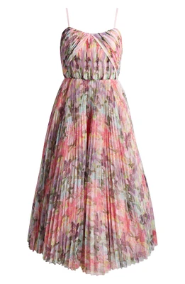 Vita Floral Pleated Tulle A-Line Gown