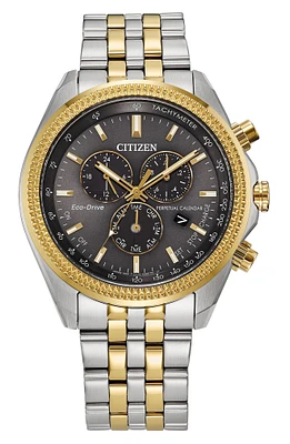 Sport Luxury Eco-Drive Bracelet Watch, 43mm x 11.2mm