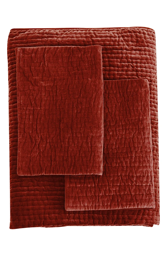 Tamara Velour Quilt 3-Piece Set