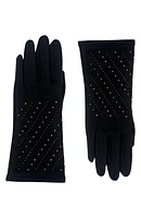 Rhinestone Jersey Touchscreen Gloves