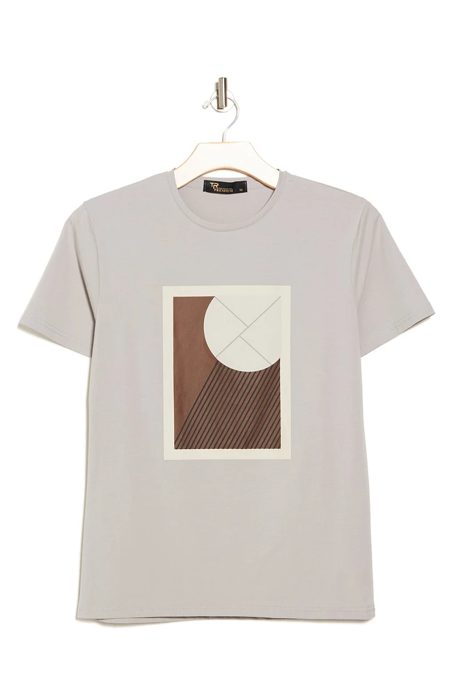 3D Abstract Graphic Print T-Shirt