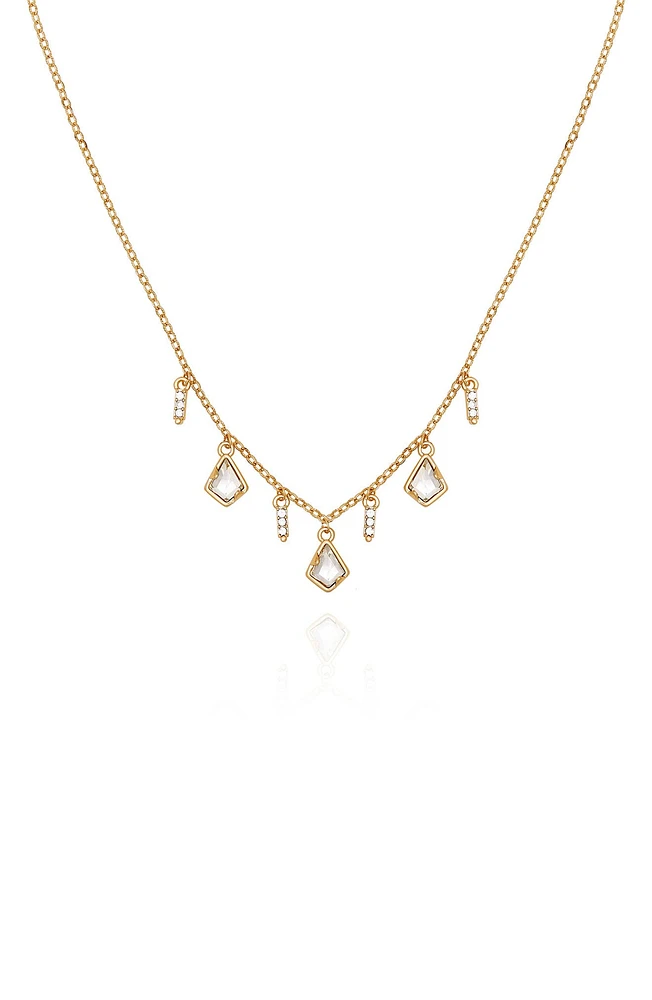 Crystal Charm Frontal Necklace