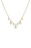 Crystal Charm Frontal Necklace