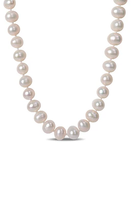 Sterling Silver 7.5 - 8mm Cultured Freshwater Pearl Strand Necklace