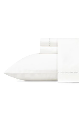 Simple Scallop Hemmed 300 Thread Count Cotton Sateen Sheet Set