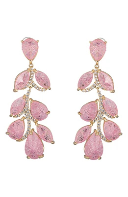 Julie Pink Drop Statement Earrings