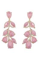 Julie Pink Drop Statement Earrings