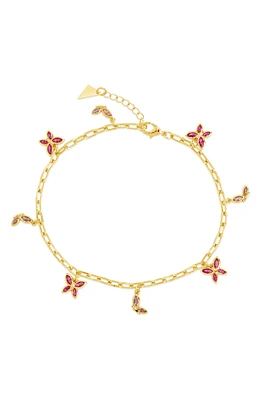 Caria Cubic Zirconia Butterfly Anklet