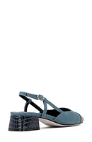 Croc Embossed Toe Slingback Pump