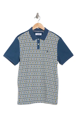 Geometric Cotton Jacquard Polo