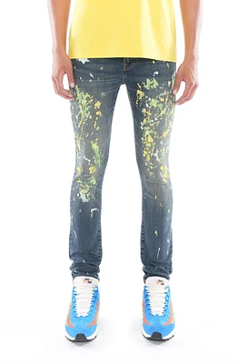 Punk Spattered Super Skinny Jeans