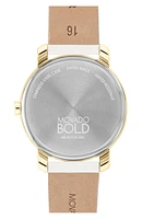 Bold Access Museum Dot Leather Strap Watch, 34mm