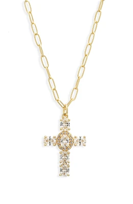 CZ Cross Pendant Necklace