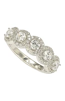 Sterling Silver Round Cubic Zirconia Halo Ring