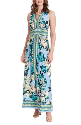 Floral V-Neck Sleeveless Maxi Dress