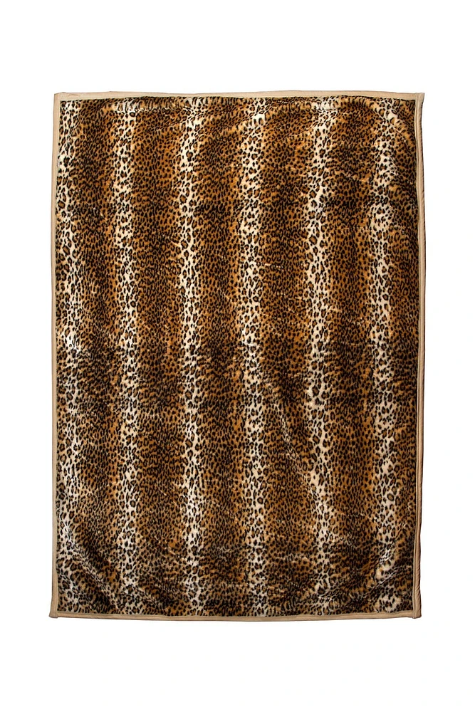 Faux Fur Throw - Leopard