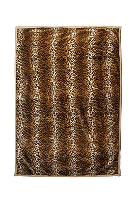 Faux Fur Throw - Leopard