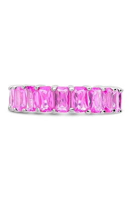 Emerald Cut CZ Eternity Band - Rose