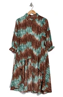 Tie Dye High-Low Button-Up Shirt