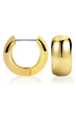 Wide Huggie Hoop Earrings