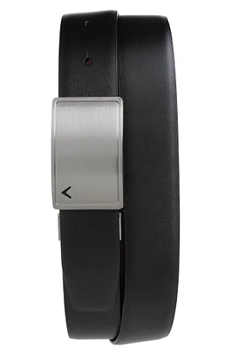 Calloway Plaque Leather Belt