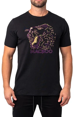 Embellished Lion Outline T-Shirt