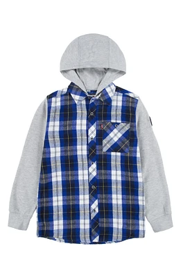 Kids' Plaid Hooded Shirt Jacket