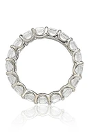 Sterling Silver CZ White Modern Eternity Band