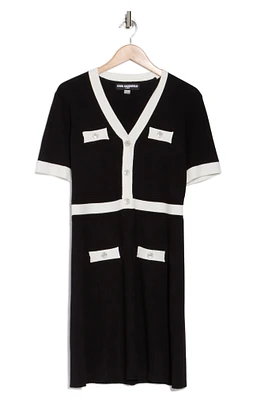 Contrast Sweater Dress