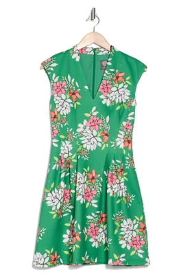 Floral Scuba Fit & Flare Dress