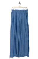 Cotton Chambray Wide Leg Pants