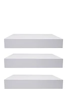 Tile Wall Shelf - Set of 3 -\n White