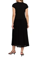 Mixed Media Maxi Dress