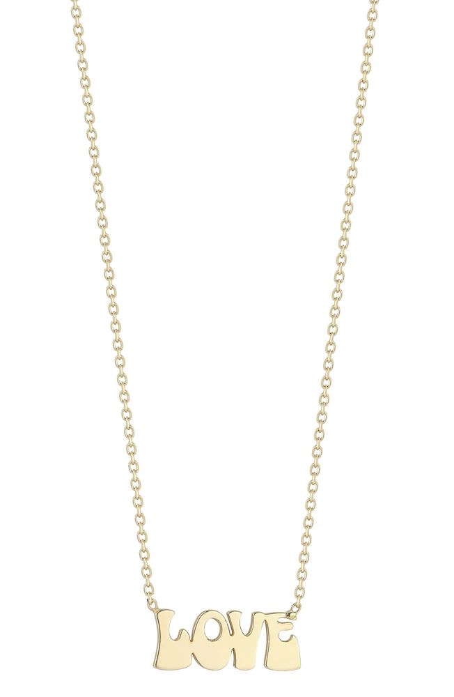 14K Gold Love Necklace