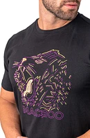 Embellished Lion Outline T-Shirt