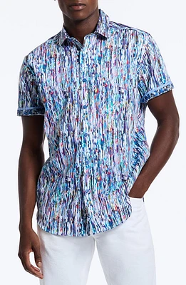 Langley Short Sleeve Cotton Button-Up Shirt