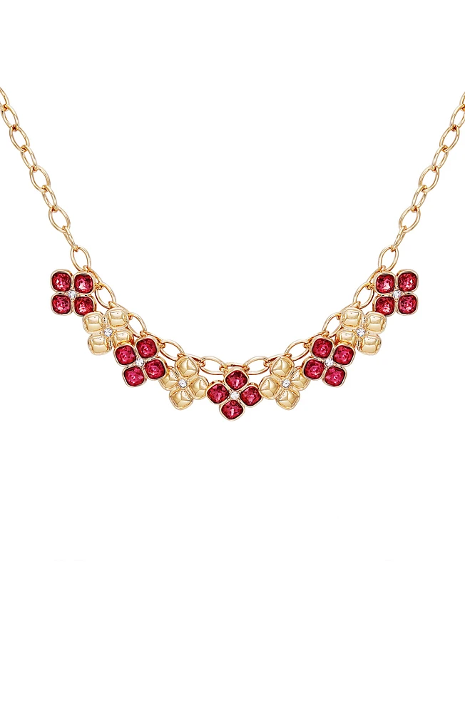 Crystal Cluster Statement Necklace