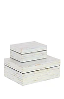 White Coastal Box - Set of 2