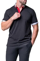 Mozartsoliddog Black Jersey Polo