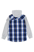 Kids' Plaid Hooded Shirt Jacket