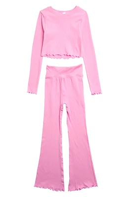 Kids' Lettuce Edge Top & Leggings Set