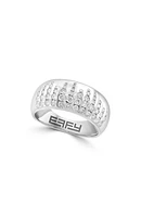 Sterling Silver Graduated Diamond Ring - 0.61ct.