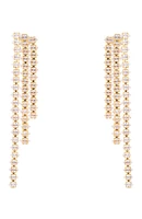 Cubic Zirconia Triple Chain Drop Earrings