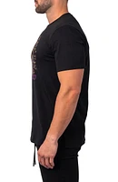Embellished Lion Outline T-Shirt