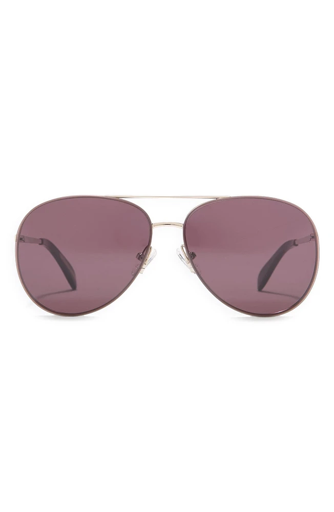 MAXAZRIA 60mm Overlay Aviator Sunglasses