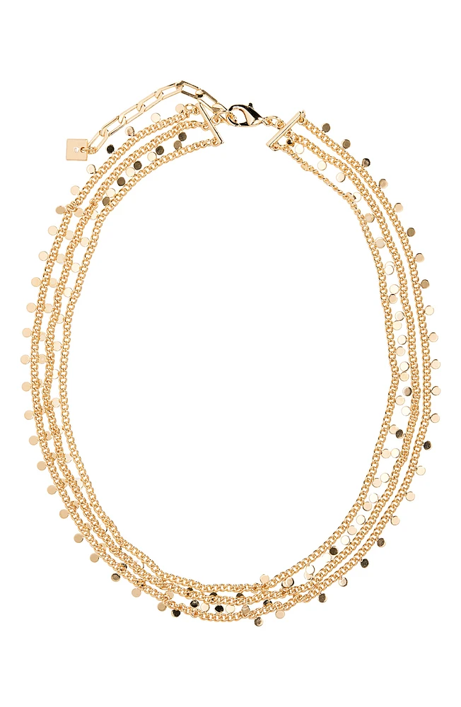 Scattered Drops Layered Charm Necklace