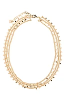 Scattered Drops Layered Charm Necklace