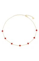 Scarlet Clover Station Necklace