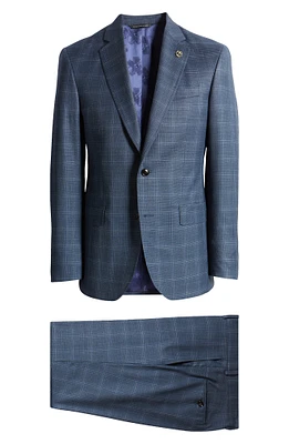 Jay Slim Fit Plaid Wool Suit